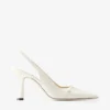 Amita 85 Escarpins à bride arrière en cuir verni couleur latte