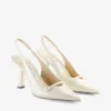 Amita 85 Escarpins à bride arrière en cuir verni couleur latte