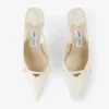 Amita 85 Escarpins à bride arrière en cuir verni couleur latte