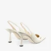 Amita 85 Escarpins à bride arrière en cuir verni couleur latte
