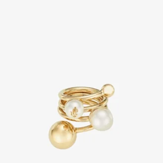 Bague Jc Multi Pearl Bague en métal finition dorée avec perles