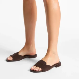 Ballerines Dina en cuir nappa noir à bride croisée et talon ouvert