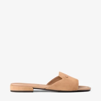 Ballerines Dina en daim caramel