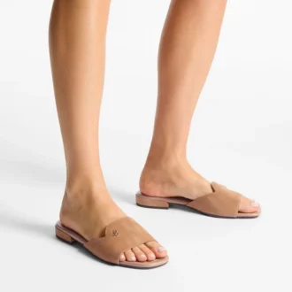 Ballerines Dina en daim caramel