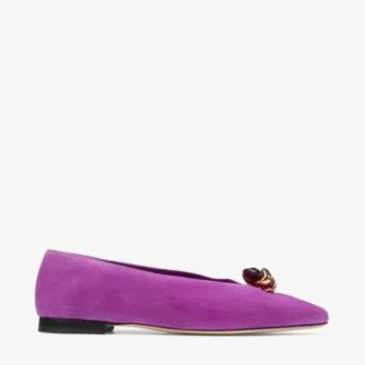 Ballerines Margot en daim violet orchidée