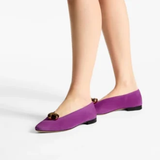 Ballerines Margot en daim violet orchidée