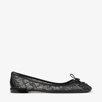 Ballerines Scarlett noires à lacets jimmy choo