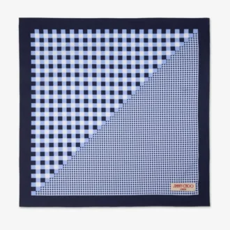 Bandana Sula en coton à imprimé vichy Marine Mix