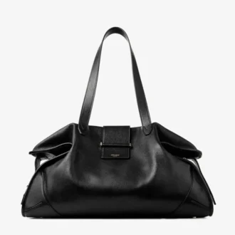 Bar Holdall Grand sac de voyage en cuir noir style Biker