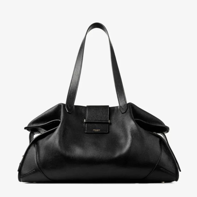 Bar Holdall Grand sac de voyage en cuir noir style Biker