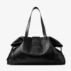 Bar Holdall Grand sac de voyage en cuir noir style Biker