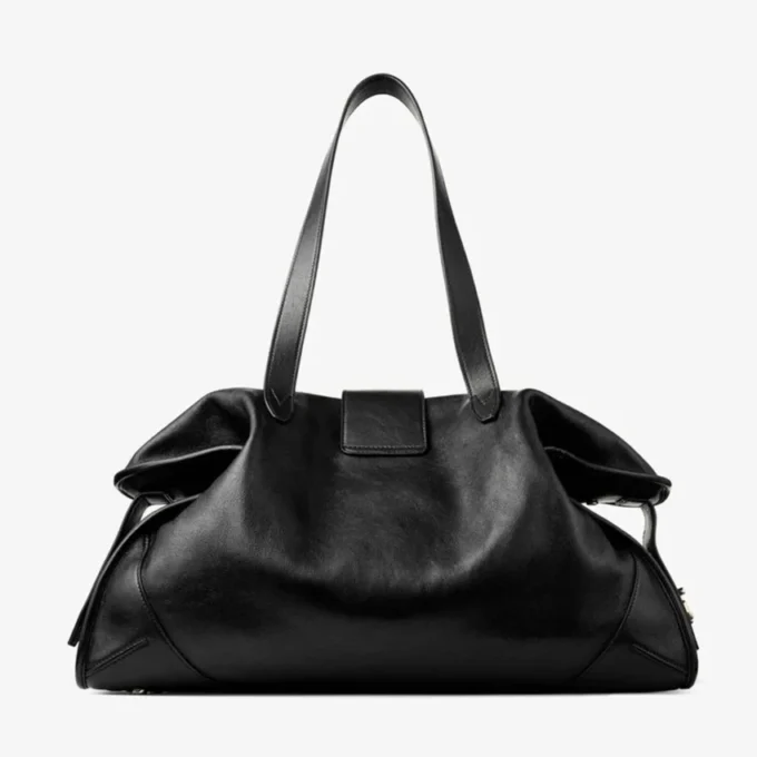 Bar Holdall Grand sac de voyage en cuir noir style Biker