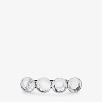 Barrette à cheveux Barrette à cheveux en cristal finition argentée