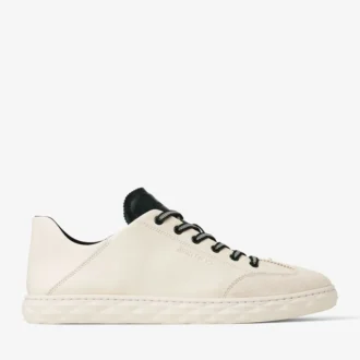 Baskets basses Diamond Flex M en mélange de cuir Latte et British Green