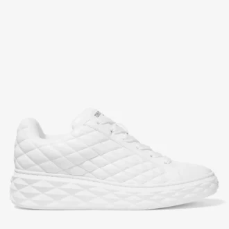 Baskets Diamond Maxi M en cuir matelassé blanc