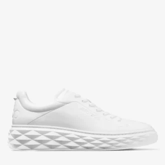 Baskets à plateforme Diamond Maxi M II en cuir nappa blanc