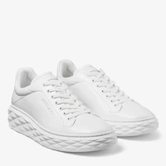 Baskets à plateforme Diamond Maxi M II en cuir nappa blanc