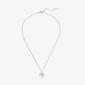 Collier cœur Collier cœur finition argentée avec cristaux