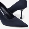 Escarpins Ixia 80 en daim bleu marine