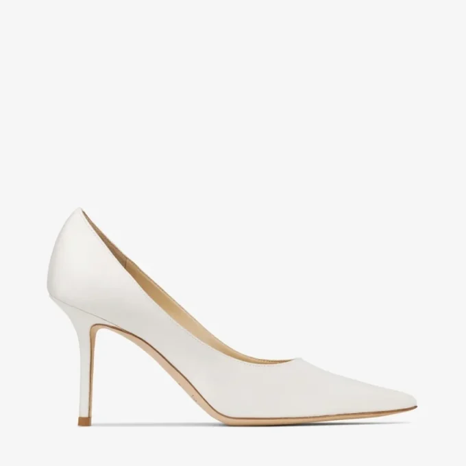 Escarpins Love 85 en satin ivoire