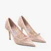 Escarpins Love Mesh 85 Macaron en satin avec tulle froncé