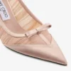 Escarpins Love Mesh 85 Macaron en satin avec tulle froncé