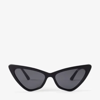 Lunettes de soleil Sol noires en forme d&rsquo;œil de chat