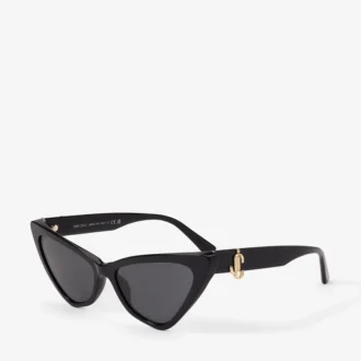 Lunettes de soleil Sol noires en forme d&rsquo;œil de chat