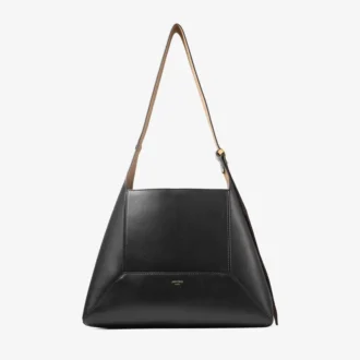 Sac à bandoulière Diamond Hobo Medium en cuir noir