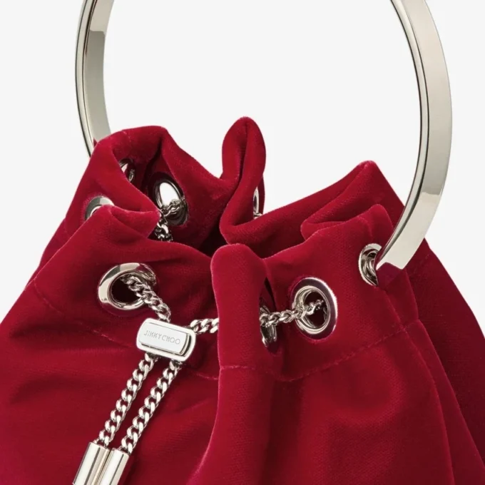 Sac Bon Bon en velours rouge rubis