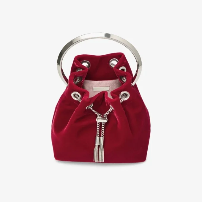 Sac Bon Bon en velours rouge rubis