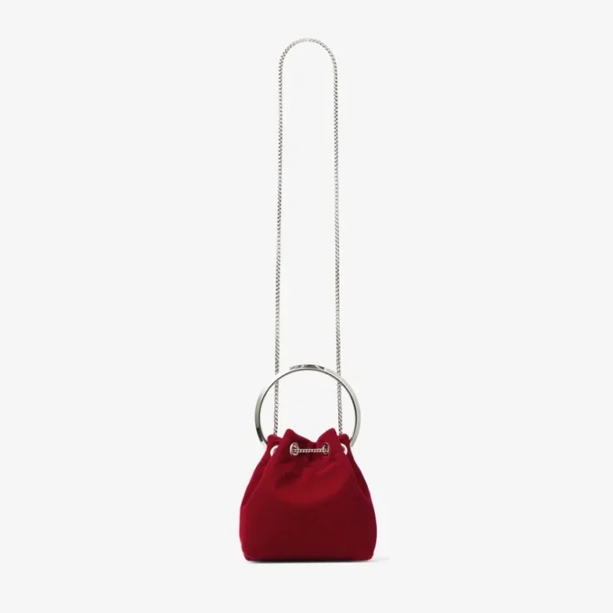 Sac Bon Bon en velours rouge rubis