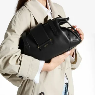 Sac de voyage Bar Holdall Medium en cuir de Biker noir