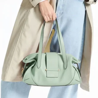 Sac de voyage Bar Holdall Medium en cuir Verde Biker