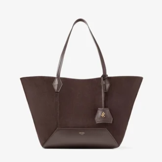 Sac fourre-tout Diamond moyen en daim café