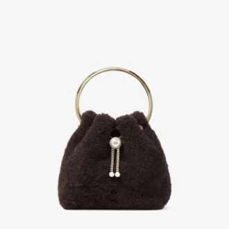 Sac seau Bon Bon couleur chocolat avec poignée en métal