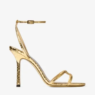 Sandale Leo 100 en cuir Candy Wrap doré