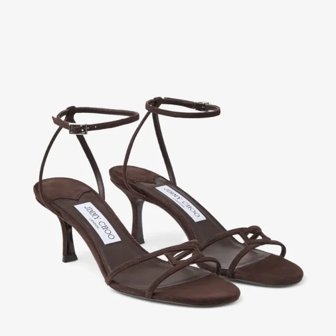 Sandales Leo 65 en daim chocolat