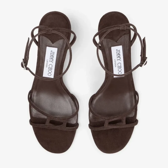 Sandales Leo 65 en daim chocolat