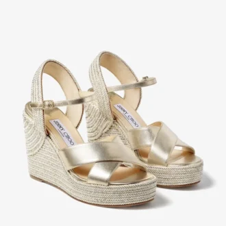 sandales talons compenss dellena 100 en cuir nappa champagne avec fil mtallique 2 330x330 - Sandales &agrave; talons compens&eacute;s Dellena 100 en cuir nappa champagne avec fil m&eacute;tallique
