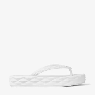 Tongs Diamond en caoutchouc blanc optique