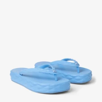 Tongs Diamond en caoutchouc bleu poudré